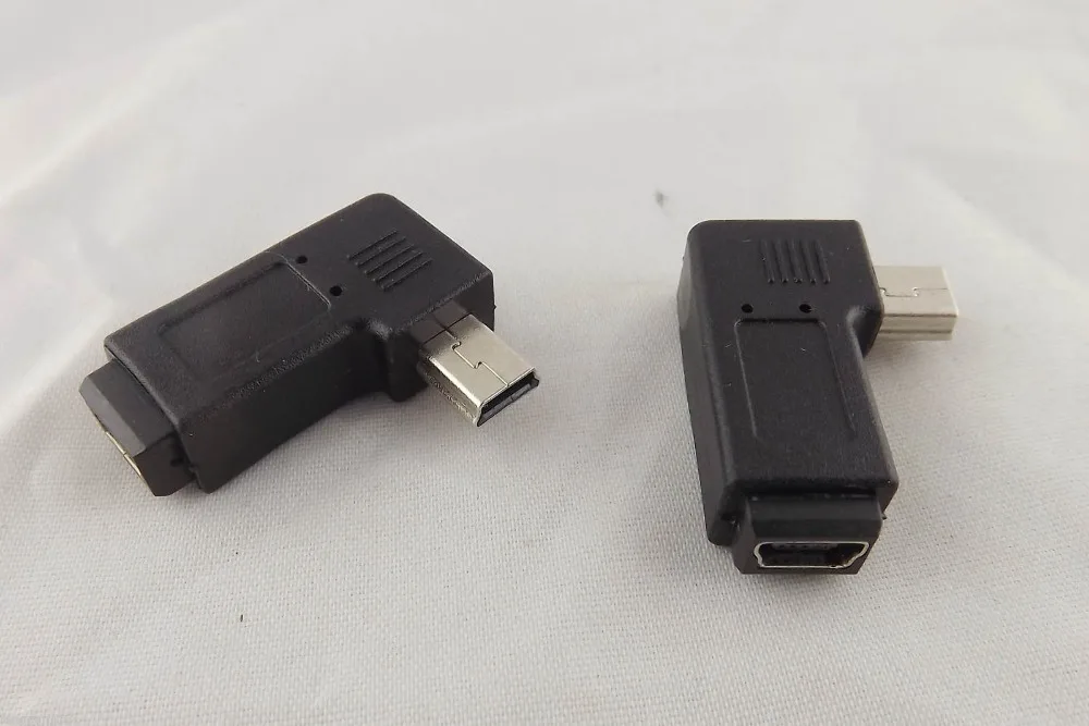1 шт. USB 2 0 Mini 5 Pin штекер мини Женский M/F левый угол адаптер разъем |