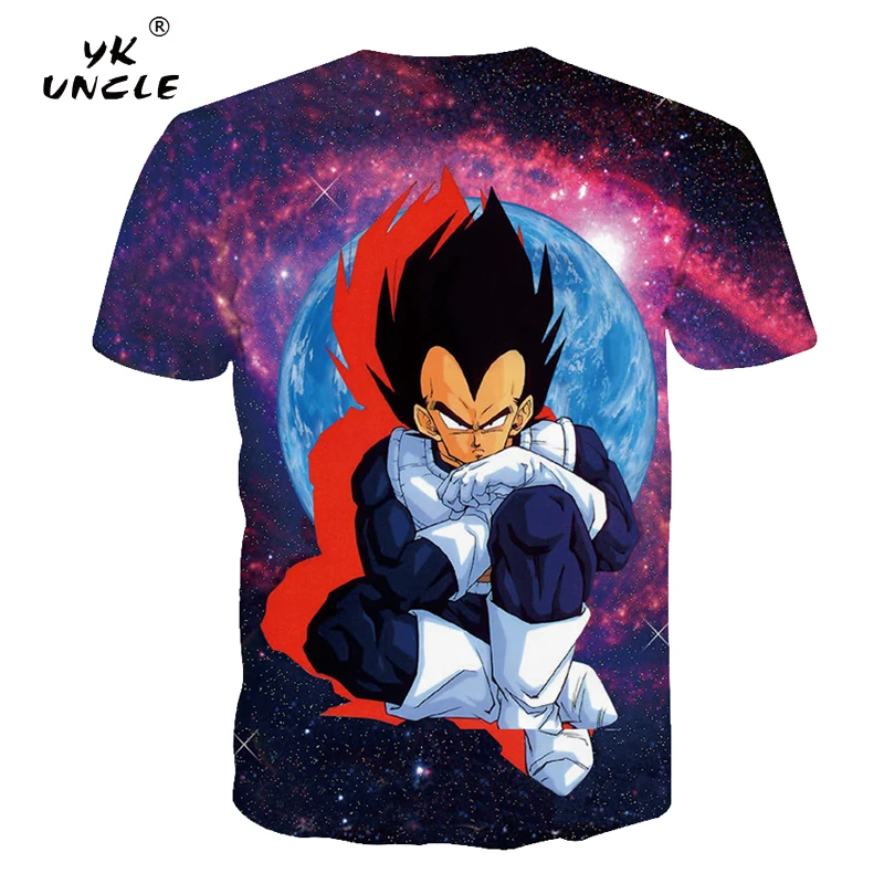 YK UNCLE 2018 новая футболка с коротким рукавом аниме Camiseta Harajuku футболки Вегета