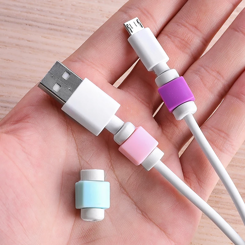 5000 шт./лот USB кабель для передачи данных протектор для наушников яркие наушники крышка для Apple iPhone samsung htc