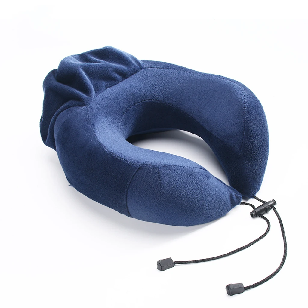 Надувная подушка с эффектом памяти для шеи U образная дышащая из полиэстера пены