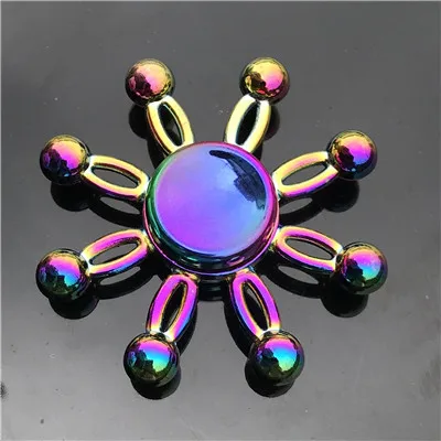 Ainbow медный фиджет Спиннер для пальцев ABS EDC ручной Спиннер Tri для детей аутизм СДВГ тревога стресс помощь фокус ручной Спиннер игрушки - Цвет: Цвет: желтый