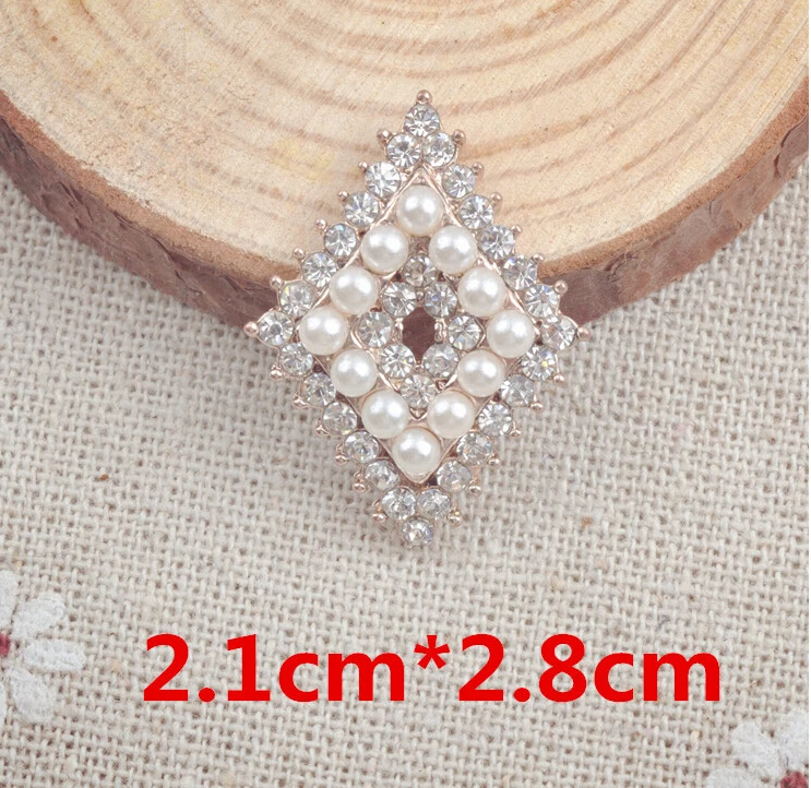 Металлические пуговицы для Стразы с жемчугом украшение свадьбы волос аксессуары