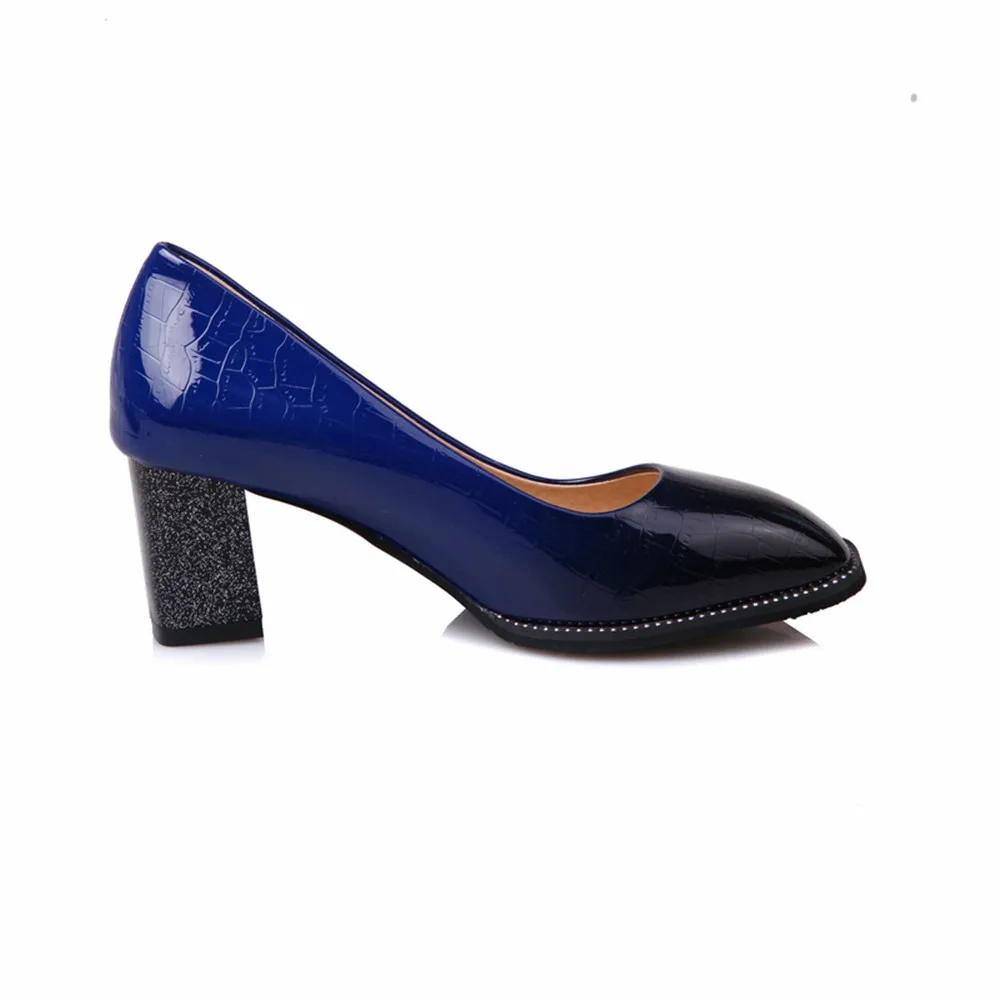 Женские туфли лодочки на высоком каблуке с квадратным носком размеры 32 44|women high heel