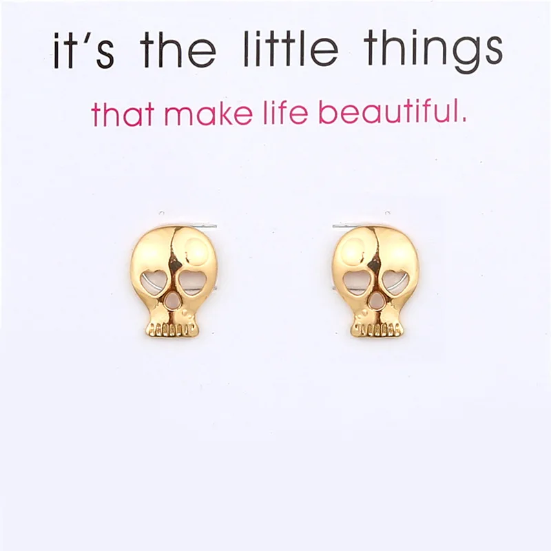 

Fashion Jewelry Earrings For Women Fearless Skull Stud Earrings