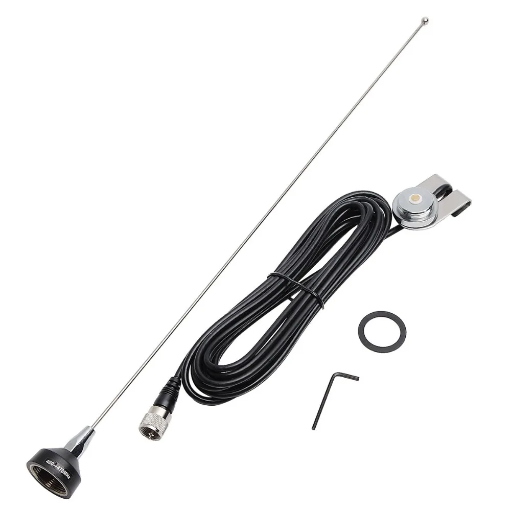 ABBREE NA-37 UHF 400-470MHZ Антенна nmo Mount RG-58U 5 м/16.4ft коаксиальный кабель для QYT TYT Baojie Автомобильная Мобильная радиостанция для транспортных средств