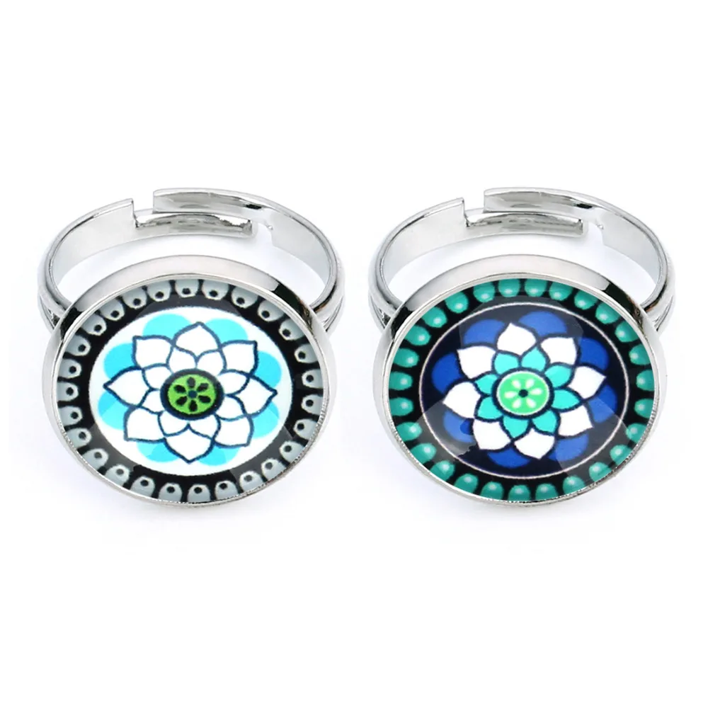 Разнообразные стеклянные купольные ювелирные изделия в форме цветка с кабошоном