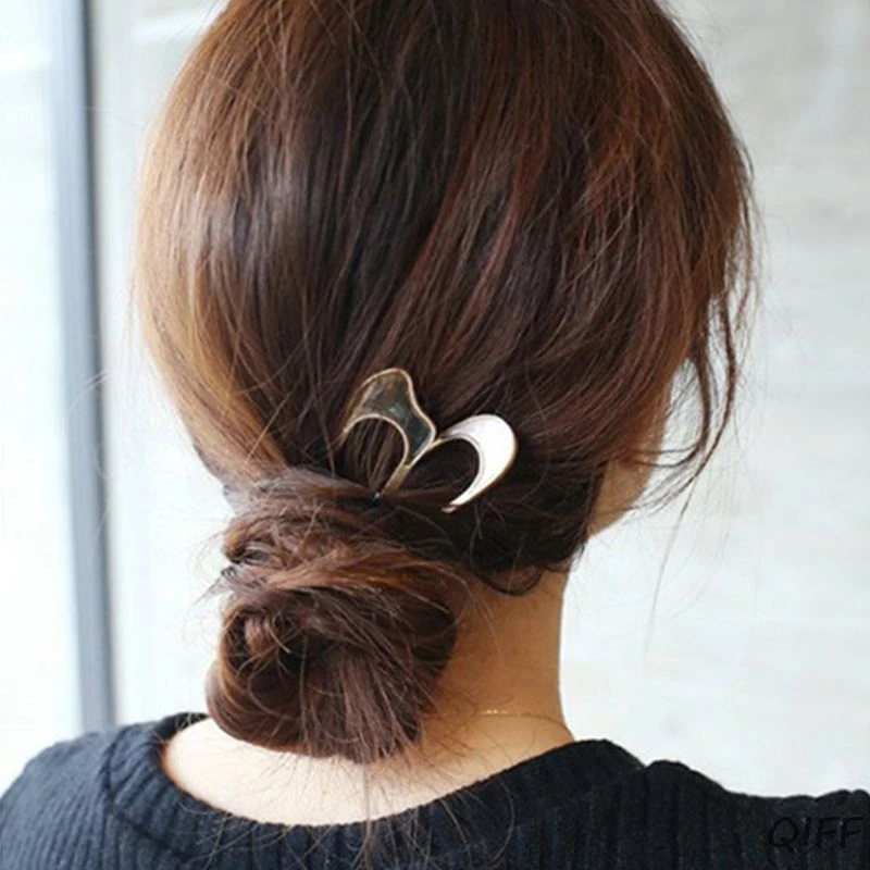 Женская шпилька для волос в японском стиле из металлического сплава U-образной