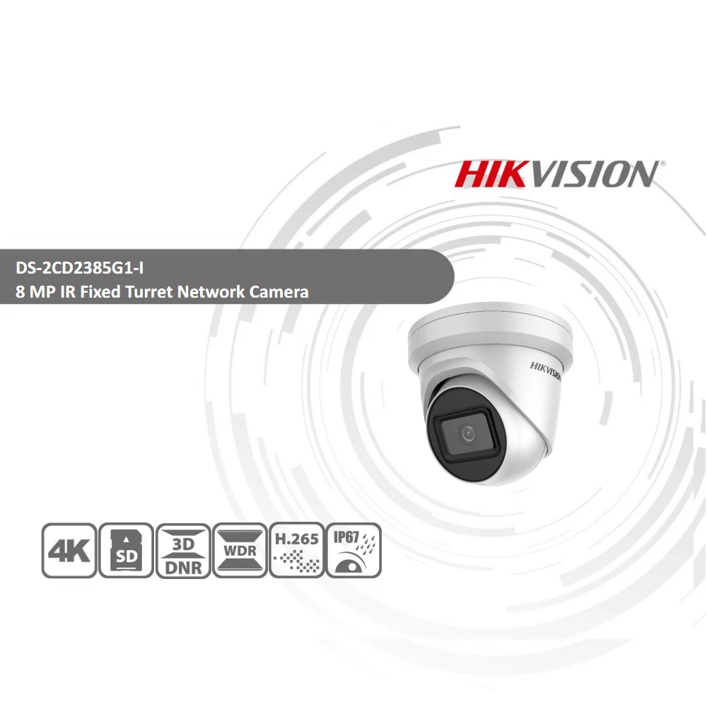 Hikvision оригинальная IP камера DS-2CD2385G1-I 8MP Сеть CCTV камера H.265 CCTV безопасности POE WDR слот для карты SD