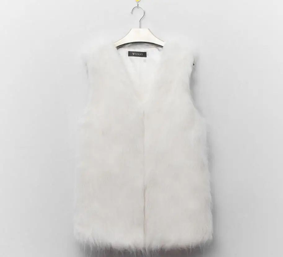 Женский жилет из искусственного меха меховой кроличий мех женский верхняя