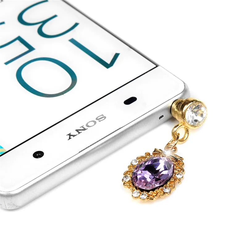 Bling Diamond Универсальный 3 5 мм Алмазный пылезащитный Разъем Аксессуары для