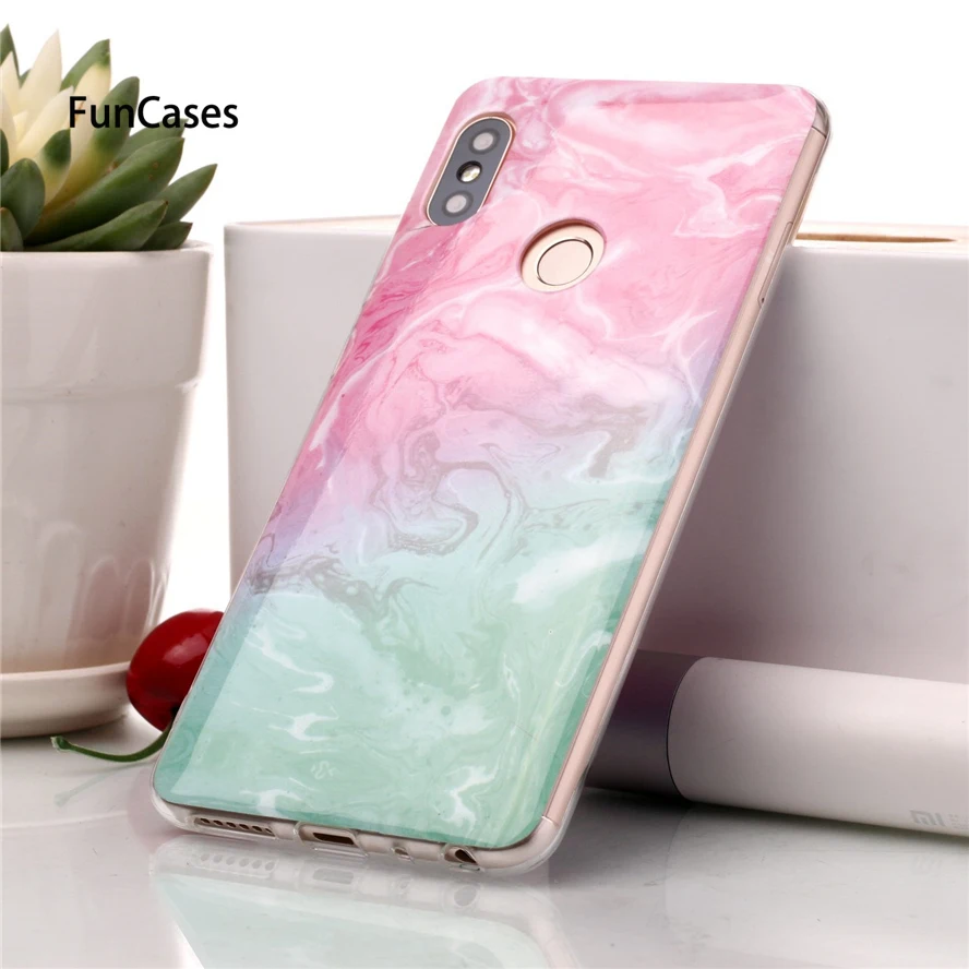 Роскошные Мрамор Камень случае СПС Coque Xiaomi Redmi Note 5 Pro Мягкие силиконовые ТПУ