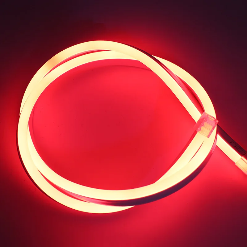 Red Светодиодная лента 12 В неоновый светильник RGB гибкая Водонепроницаемая Диодная лента постоянного тока низковольтный ленточный светильник s светодиодный светильник Ambi неоновая Светодиодная лента e JQ - Испускаемый цвет: Red