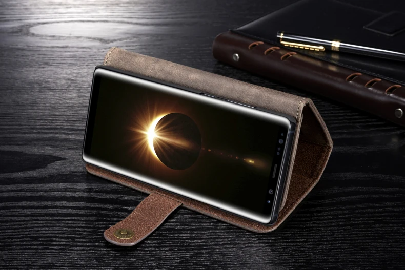 Многофункциональный брендовый Чехол-кошелек для Samsung Galaxy Note 8 роскошный кожаный