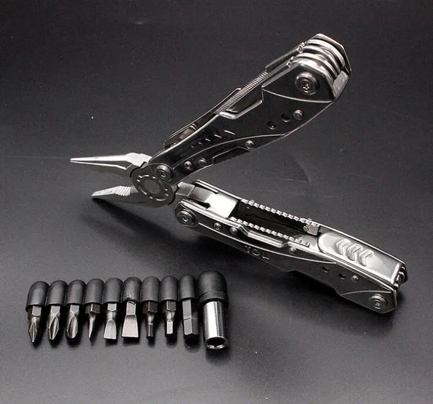 Iadoaixnal портативные складные плоскогубцы Набор инструментов для улицы многофункциональные плоскогубцы из нержавеющей стали нож для выживания плоскогубцы