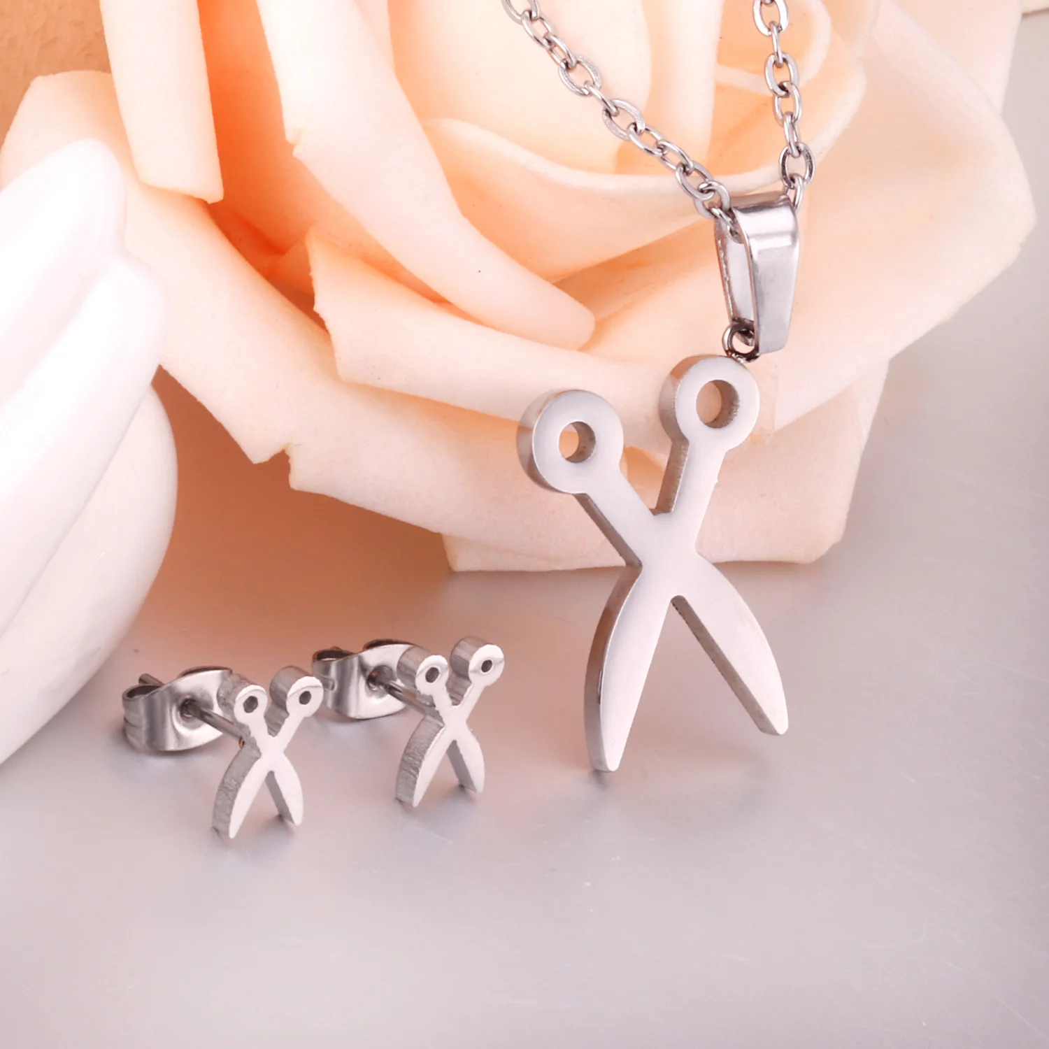 LUXUKISSKIDS модные Ножницы Ожерелье Серьги Дубай африканские Ювелирные наборы для