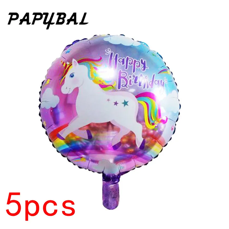 18inch 1 шт 3D фольгированные воздушные шары-единороги радужные Детские воздушные шары для дня рождения 55*58 см вечерние воздушные шары из гелиевой фольги - Цвет: 18inch