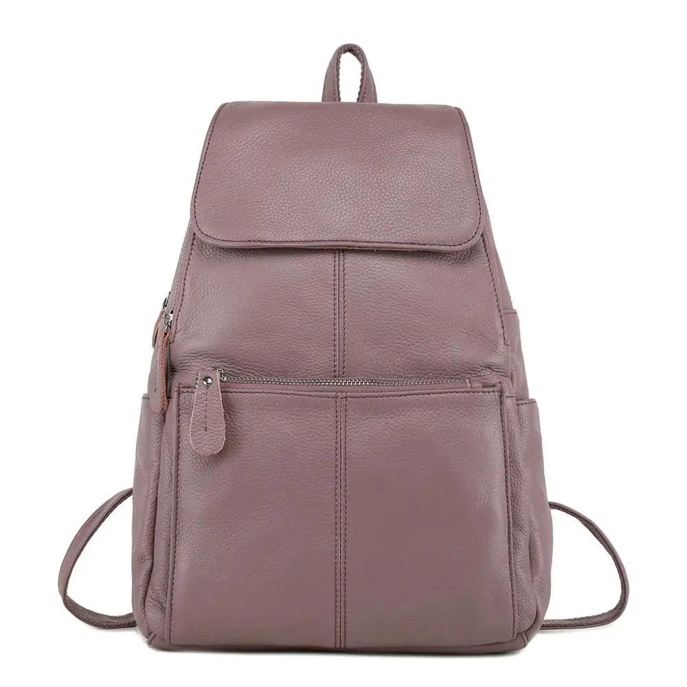Taro Purple ZENCY, 13 цветов, рюкзак, натуральная коровья кожа, Воловья кожа, Женский верхний слой, коровья кожа, школьные рюкзаки, сумки - Цвет: Taro Purple