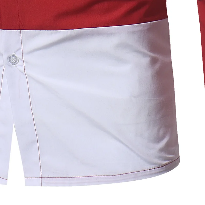 2018 Новый Slim Fit Для мужчин рубашка с длинными рукавами модный бренд одежда Camisa