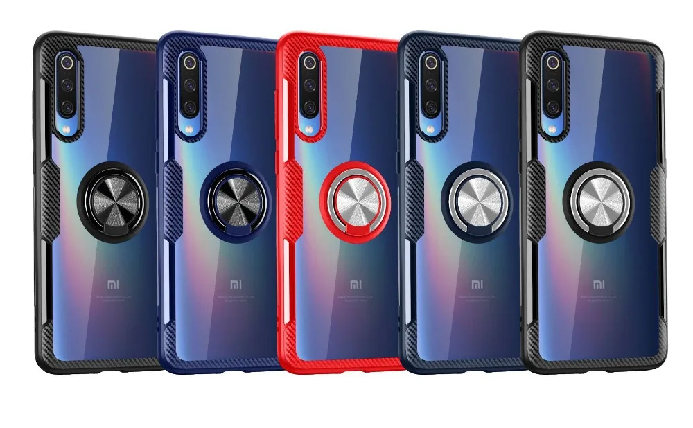 Xiaomi mi 9 чехол, мягкий силиконовый бампер, прозрачная задняя крышка для xiaomi mi 9, магнитный автомобильный держатель, кольцо для xiaomi mi 9 SE чехол s m9