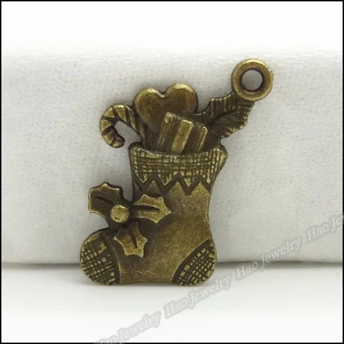 

60pcs Vintage Charms Shoe Pendant Antique bronze Fit Bracelets Necklace DIY Metal Jewelry Making