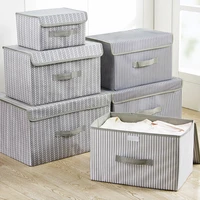 2021 new storage box simple non woven folding kitchen multi purpose clothes toy book debris organizer home wardrobe storage box