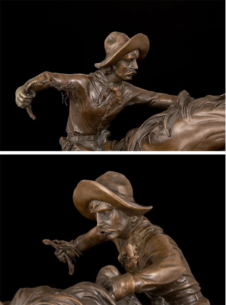 Знаменитая Бронзовая статуя ATLIE "The Broncho Buster" от Фредерика Ремингтона, бронзовая скульптура и статуэтка классического искусства