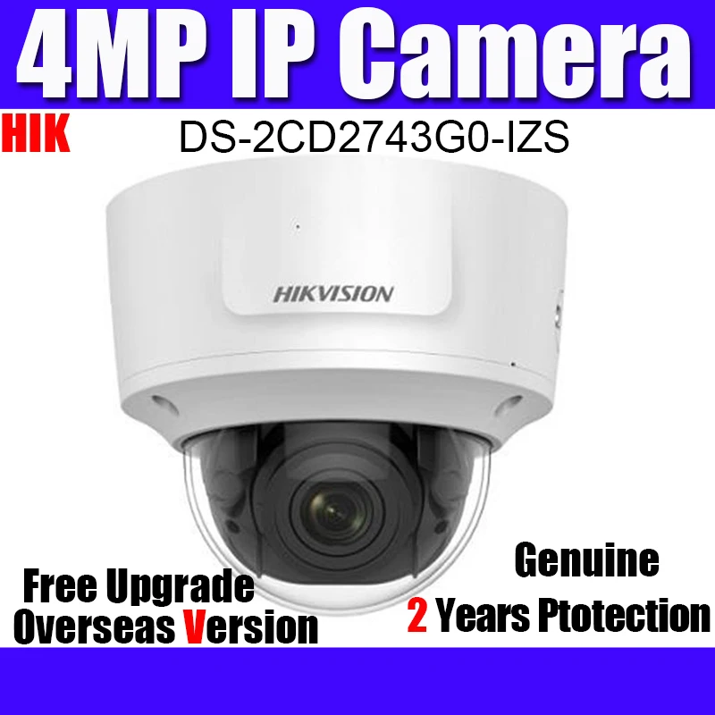 HIK DS-2CD2743G0-IZS 4MP сетевая VF купольная контрольно-пропускная система видеонаблюдения камера IR30M H.265+ Замена DS-2DE3304W-DE IP камеры Заграница версия включено.