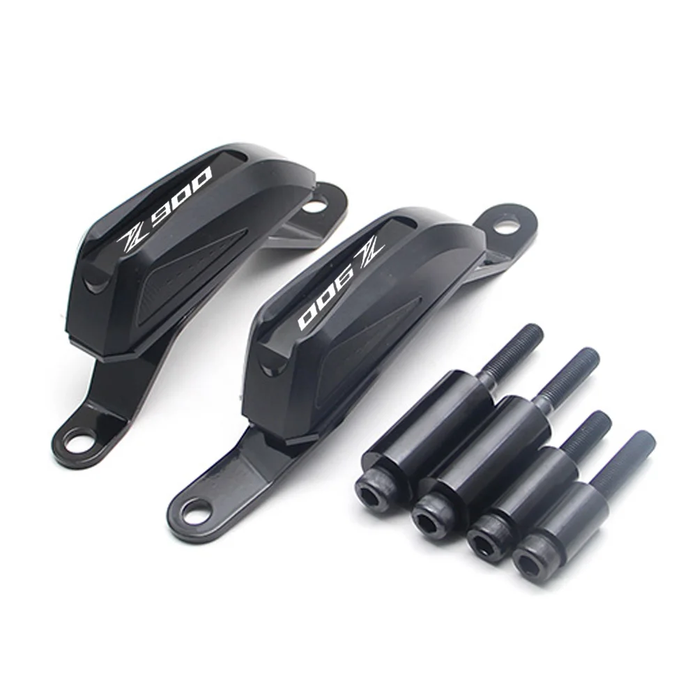 black Для Kawasaki z900 CNC алюминиевый POM кожух для двигателя мотоцикла Краш колодки Рамка протектор сдвижные стенки статора - Цвет: black