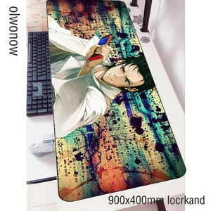 Коврик для игровой мыши steins gate padmouse 900x400x3 мм, цветной большой коврик для мыши, игровой компьютерный стол xl, коврик для ноутбука