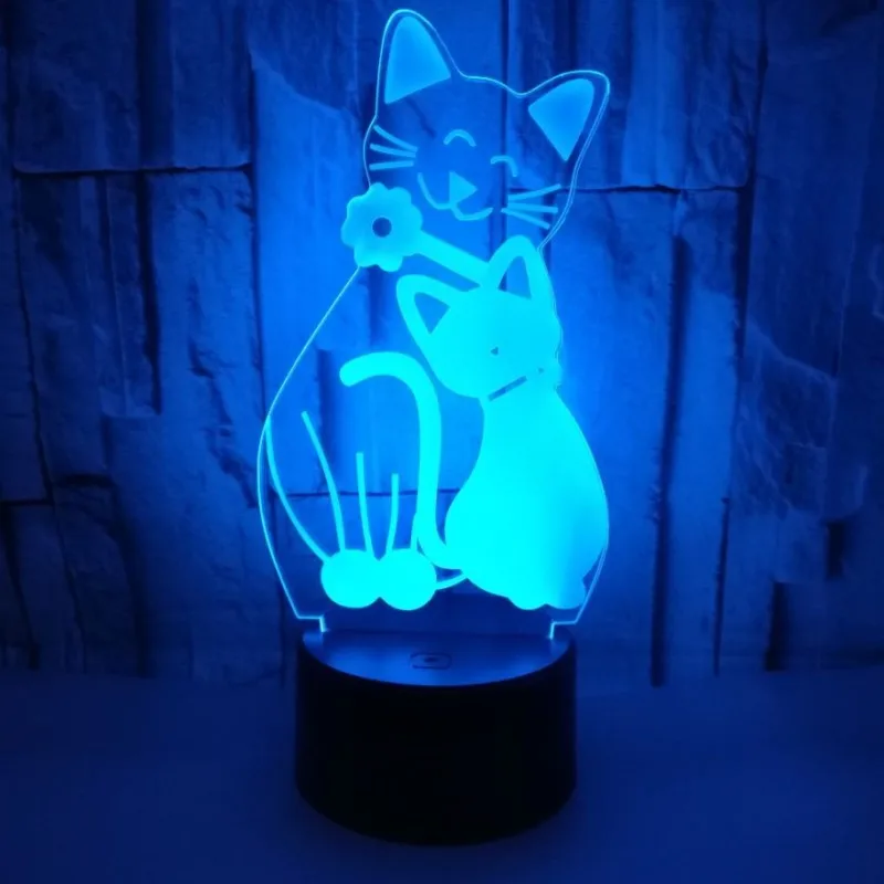 Цветная сенсорная 3d лампа иллюзия светодиодный ночник USB настольная для детей