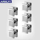 Тела душевые Струи Ванная Комната Твердая латунная квадратная хромированная Распылительная насадка для душа набор распылитель экономия воды спа ванна массаж струи