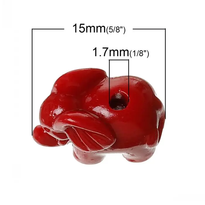 DoreenBeads розница созданы коралловые разделительные бусины слон животные смешанные