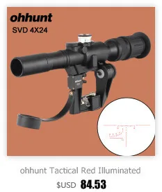 ohhunt Драгунова СВД POS 6X36-1 Красной Подсветкой Охота Стрелковый Прицел Тактический Оптика Зрении для АК Винтовка Ружье