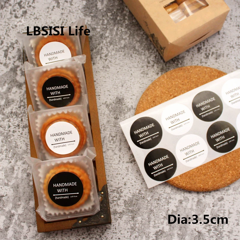 LBSISI Life 108 шт. ручная работа с печатью любви бумажные наклейки для конфет печенья