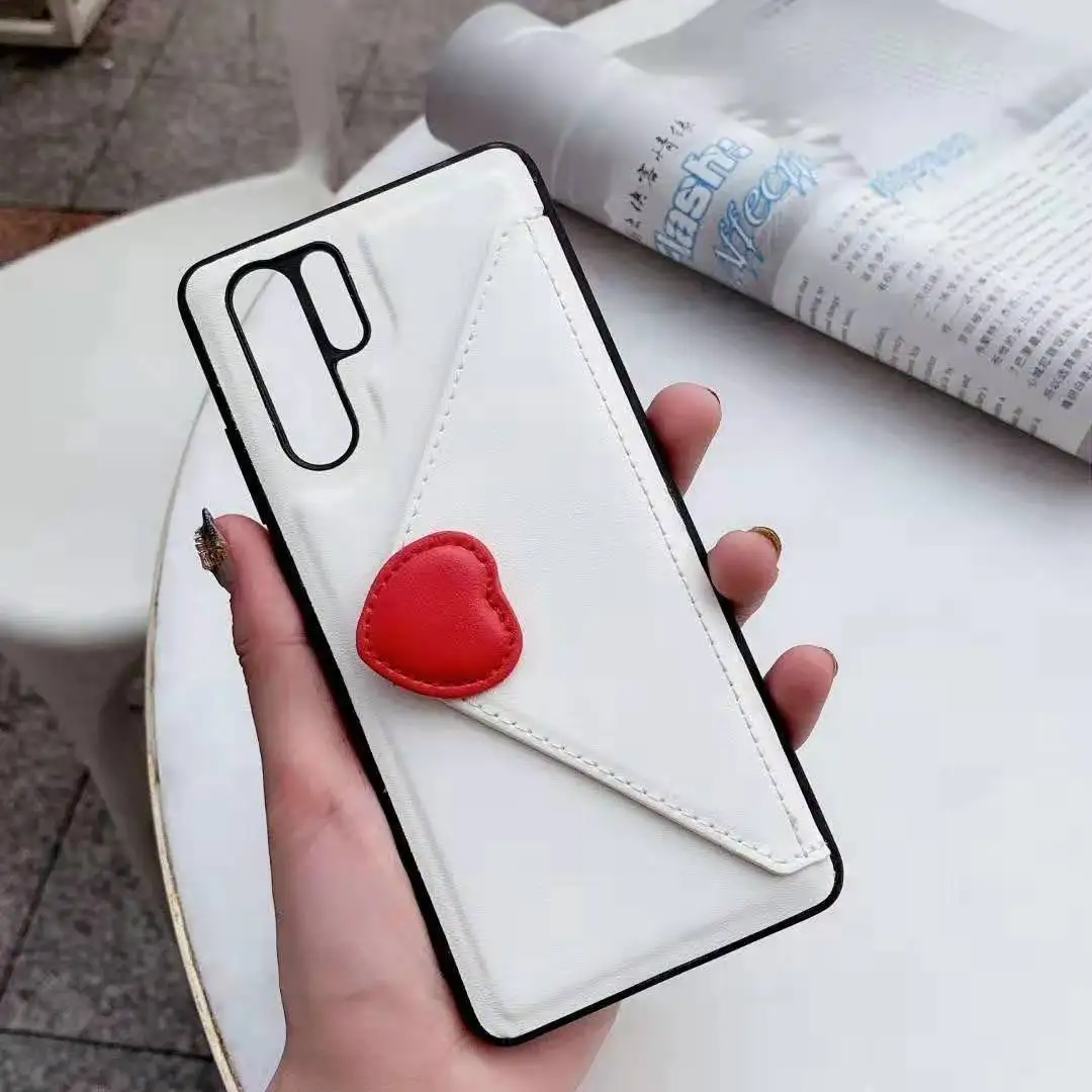 D Чехол для телефона для huawei P30 P30 pro P30 lite из мягкой искусственной кожи tpu с сердечком дизайн walt держатель для карт чехол Чехол P30 coque с ремешком - Цвет: D