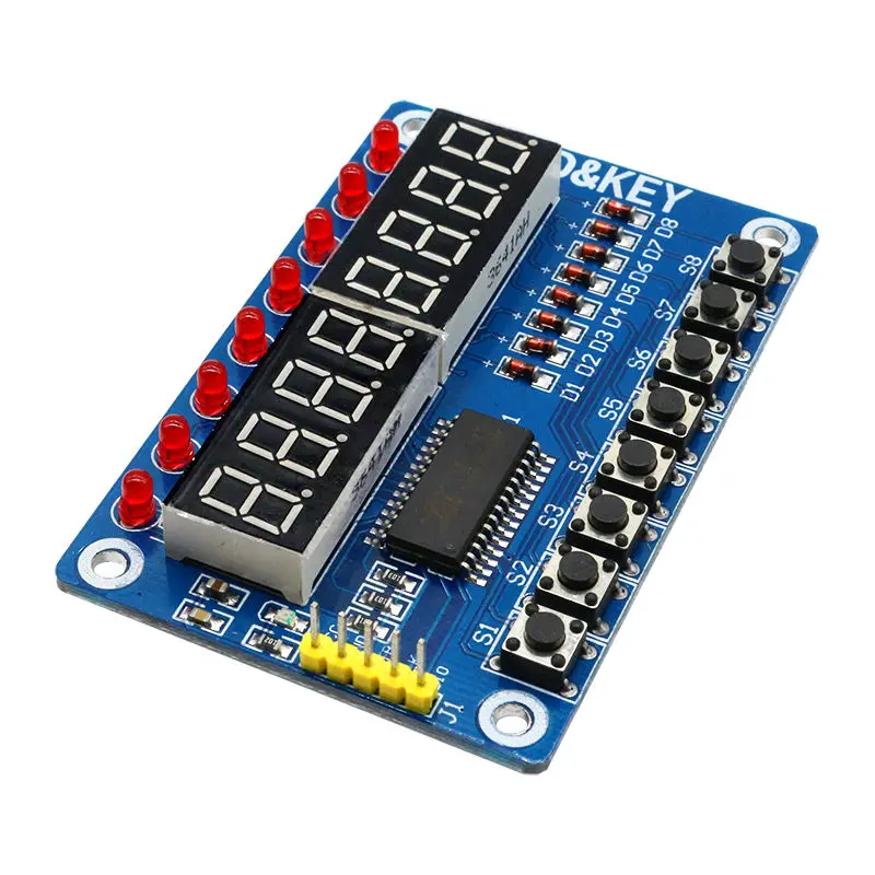 Новая цифровая светодиодная трубка 8 Bi битный модуль дисплея TM1638 для Arduino AVR