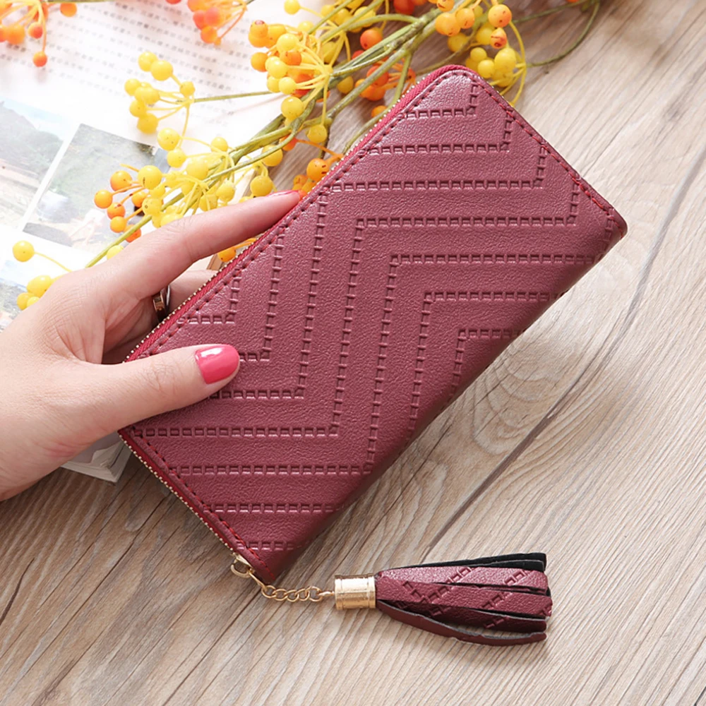 Женский кожаный кошелек простой Cartera Mujer Роскошный 2018 Portefeuille Femme модный длинный