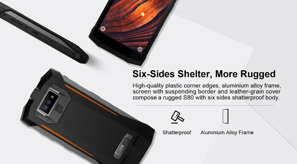 DOOGEE S80 6 ГБ 64 Гб Смартфон 5,9" Helio P23 Восьмиядерный Android 8,1 IP68 Водонепроницаемая портативная рация прочный двойной 4G мобильный телефон