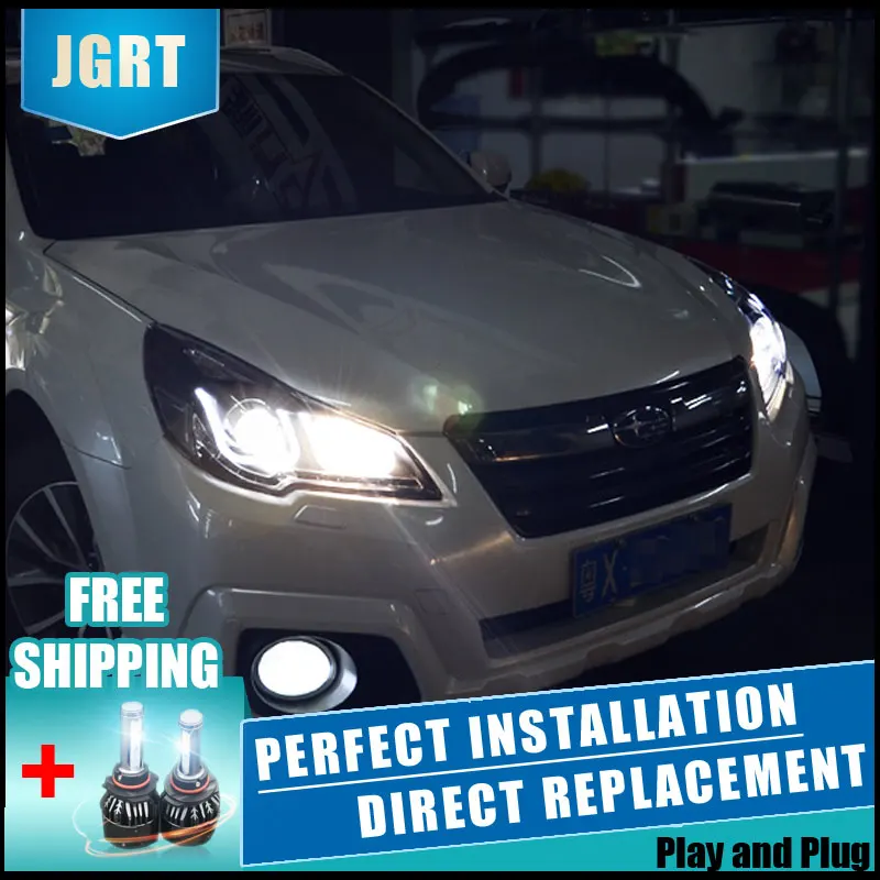 2 шт. светодиодный фары для Subaru Outback 2010-2013 Автомобильный свет двойной ксеноновые