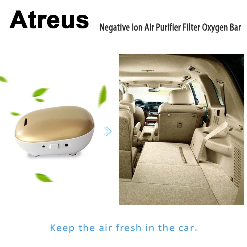 

Atreus Car Negative Ion Air Purifier Filter Oxygen Bar Deodorizer For Nissan qashqai Citroen c4 c5 Chevrolet cruze aveo Peugeot