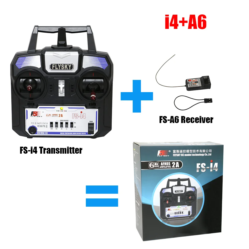 Flysky Fly sky FS i4 AFHDS 2A 2 4 GHz 4CH радиосистема Радиоуправляемый передатчик для вертолета