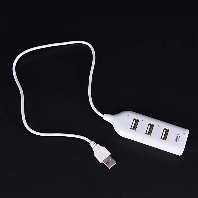 

4 Port Splitter Hub Adapter USB 2.0 High Speed For PC Computer Laptop