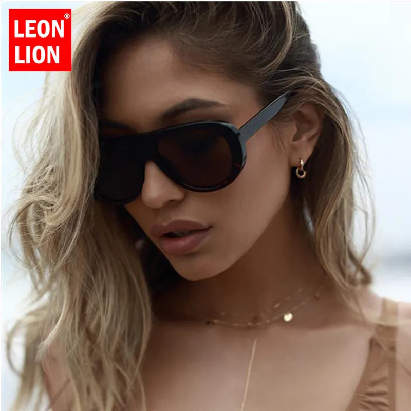 Солнечные очки LeonLion в ретро стиле UV400 женские овальные Роскошные солнцезащитные