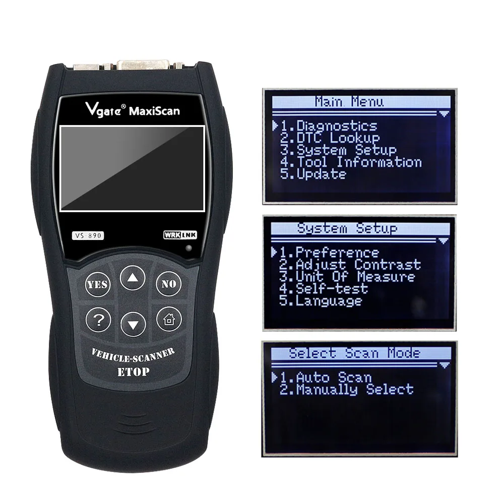 Считыватель кодов VGATE VS890 OBD2 универсальный сканер OBDII с многоязычной и