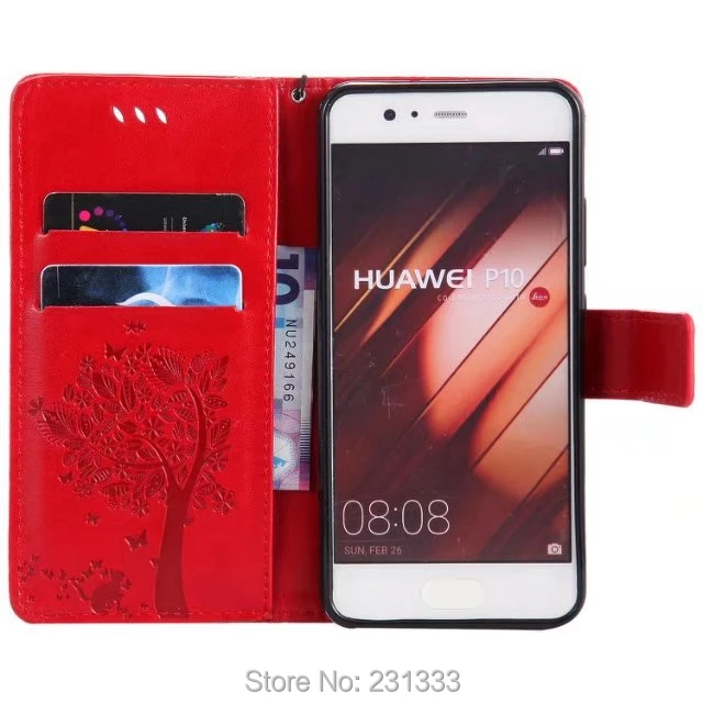 Кожаный чехол-кошелек с ремешком на дереве для Huawei Ascend P10 P8 LITE 2017 Samsung Galaxy J5