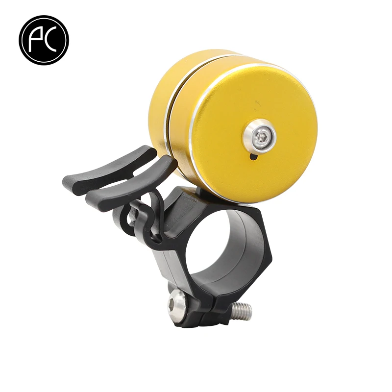 GOLD PCycling велосипедный Колокольчик из алюминиевого сплава MTB дорожный рожок для велосипеда с двумя вёслами 120 децибелс велосипедный Звонок спасательное устройство для скалолазов руль мини-колокольчики - Цвет: GOLD