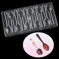 spoon shape polycarbonate chocolate mold kitchen accessories baking candy mold for confectionery cake decorating tools