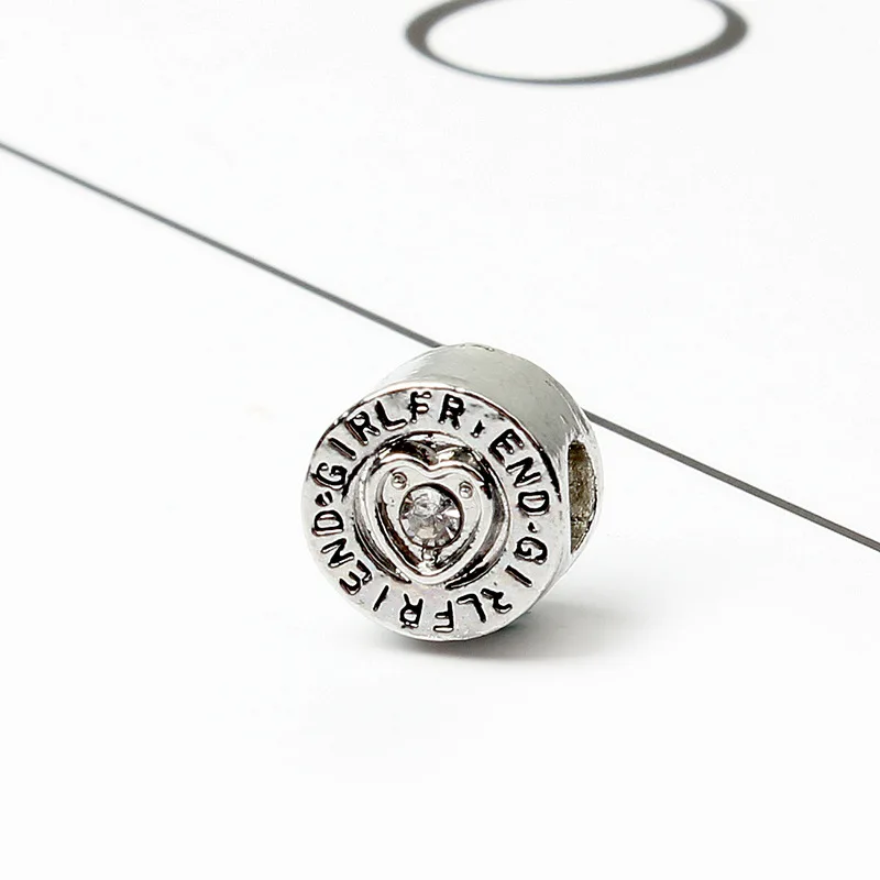 New Original Alloy Silver Plated Bead Love My Girlfriend Charm Fit Bracelet Necklace DIY Women Jewelry | Украшения и аксессуары