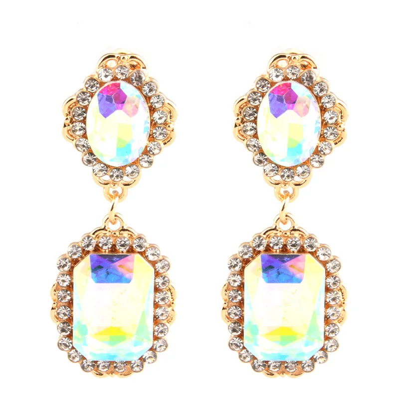 Серьги подвески NeeFu WoFu серьги со стеклянными кристаллами модные стразы большие