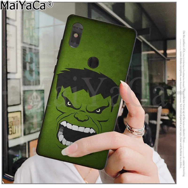 A15 MaiYaCa герои Marvel Hulk ТПУ черный чехол для телефона оболочка для Xiao mi Red mi 5 5Plus Note4 4X Note5 6A mi 6 mi x2 mi x2S - Цвет: A15